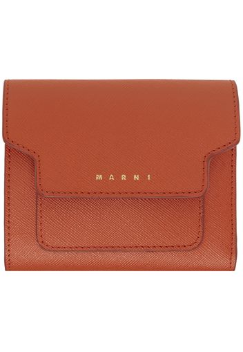 Marni Orange Saffiano Leather Wallet
