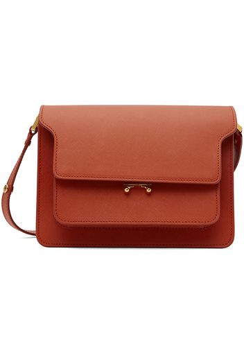 Marni Red Saffiano Leather Medium Trunk Bag