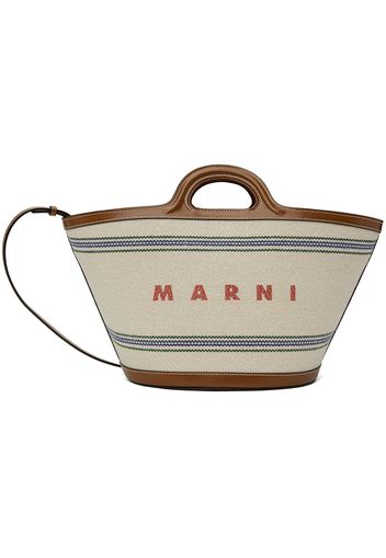 Marni Brown & Beige Tropicalia Micro Tote