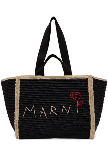 Marni Black Medium Shopping Tote