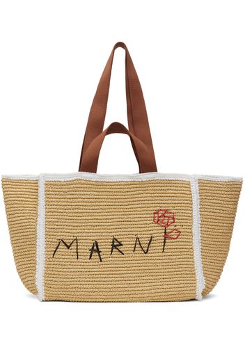 Marni Beige Medium Shopping Tote