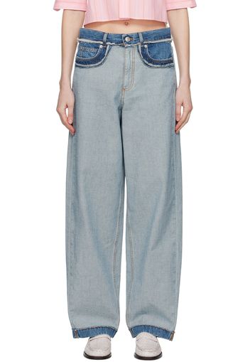 Marni Indigo Inside-Out Jeans