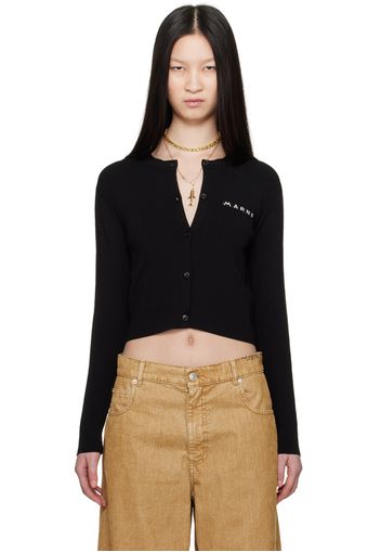 Marni Black Half-And-Half Cardigan