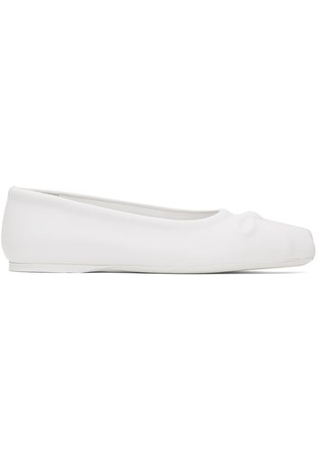 Marni White Seamless Little Bow Ballerina Flats