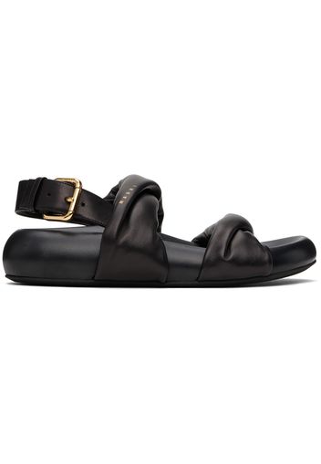 Marni Black Back Buckle Sandals