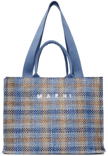 Marni Blue & Beige Large Basket Tote