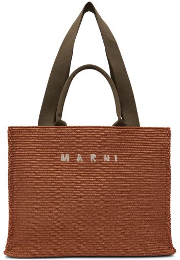 Marni Orange Large Basket Tote