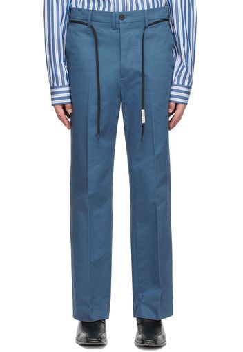 Marni Blue Straight-Leg Trousers