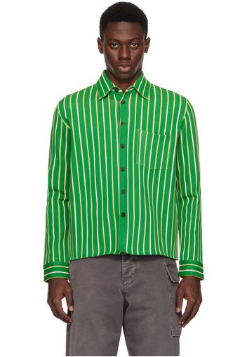 Marni Green Striped Shirt