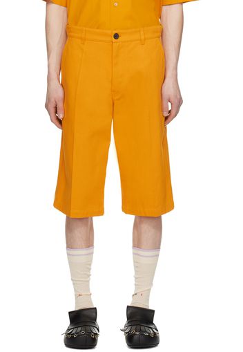 Marni Orange Straight-Leg Shorts