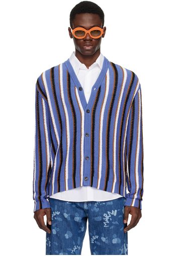 Marni Blue & White Striped Cardigan