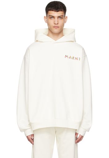 Marni Off-White Printed Hoodie