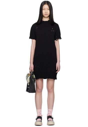 Marni Black Dishevelled Midi Dress