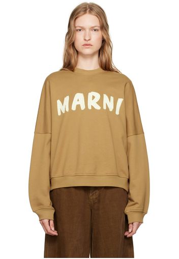 Marni Brown Printed Logo Sweatshirt