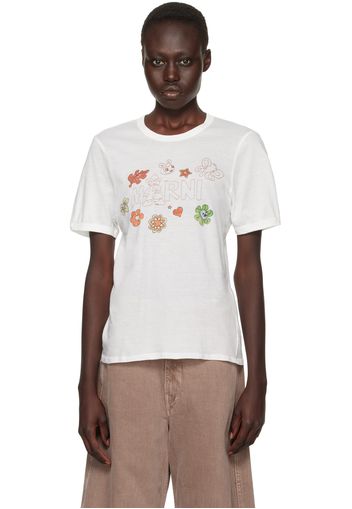 Marni White Funky Charm Explosion T-shirt