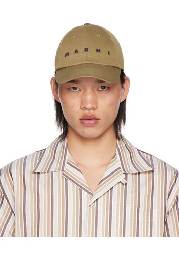 Marni Khaki Organic Gabardine Baseball Cap