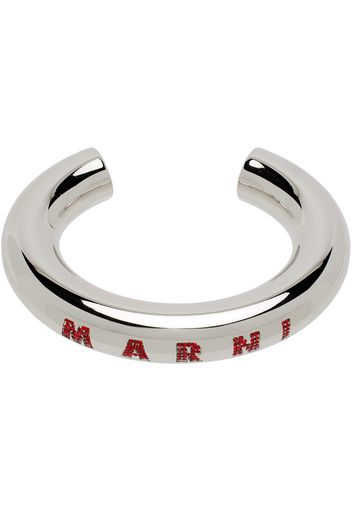 Marni Silver Pavé Logo Bracelet