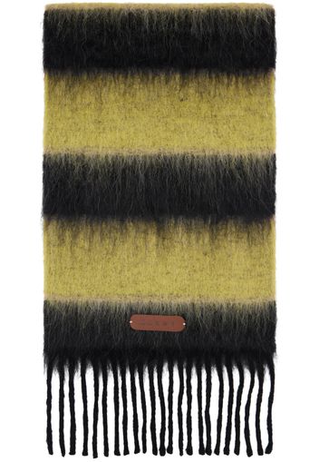 Marni Yellow & Black Striped Scarf