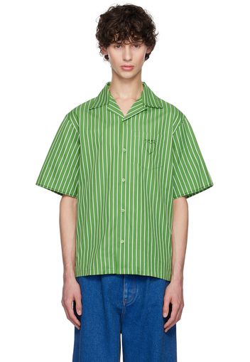 Marni Green Striped Shirt