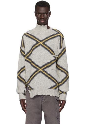 Marni Gray Broken Wool Sweater