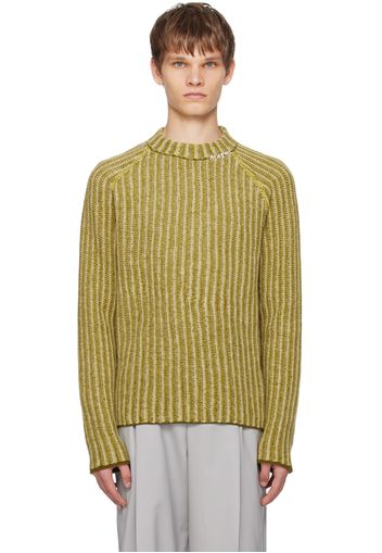 Marni Khaki Degrade Stripes Sweater