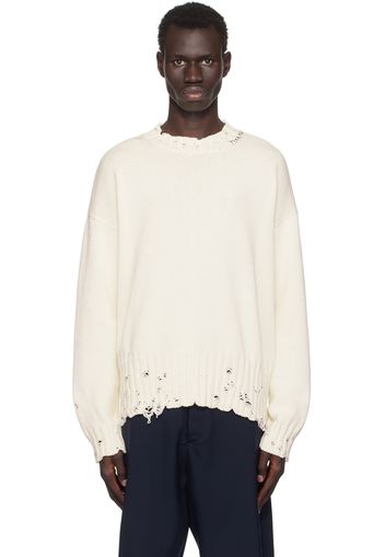 Marni White Twisted Crewneck Sweater