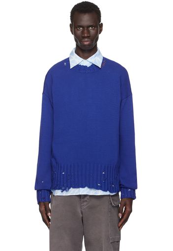 Marni Blue Twisted Crewneck Sweater