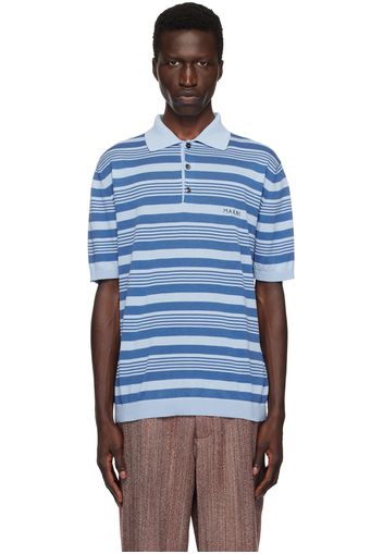 Marni Blue Striped Polo