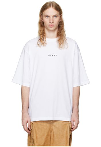 Marni White Printed-Logo T-shirt