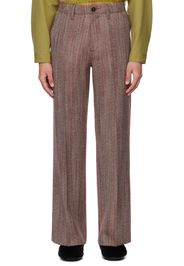 Marni Burgundy Herringbone Trousers