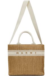 Marni Tan Small Tufted Logo Tote