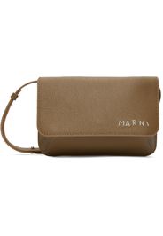 Marni Taupe Leather Mending Bag