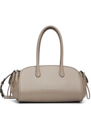 Marni Taupe Leather Tulipea Small Top-Handle Bag