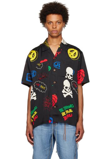 mastermind JAPAN Black Printed Shirt