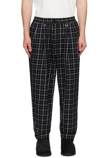 mastermind JAPAN Black Check Trousers