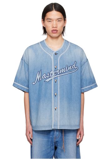 mastermind JAPAN Blue Baseball Denim Shirt