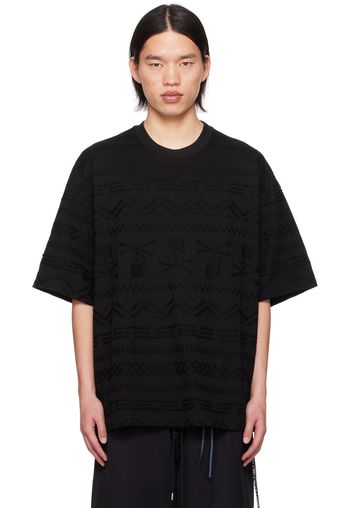 mastermind JAPAN Black Links Jacquard T-Shirt