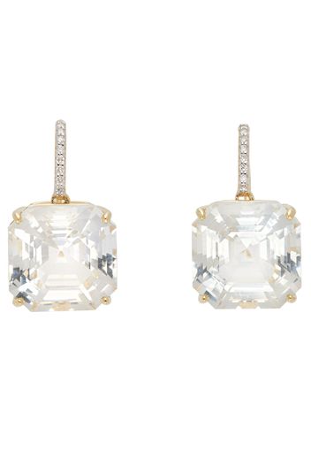 Mateo Gold Asscher Cut Topaz Drop Earrings