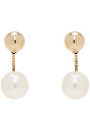 Mateo Gold Ball Pearl Drop Earrings