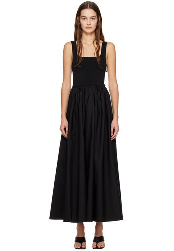 Matteau Black Paneled Maxi Dress