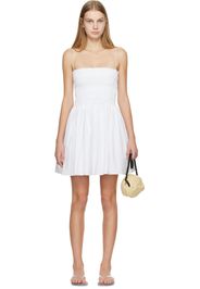 Matteau White Shirred Bodice Minidress