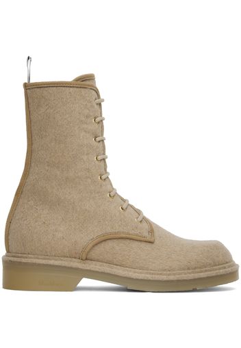 Max Mara Beige Baker Boots