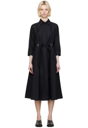 Max Mara Black Belted Midi Dress