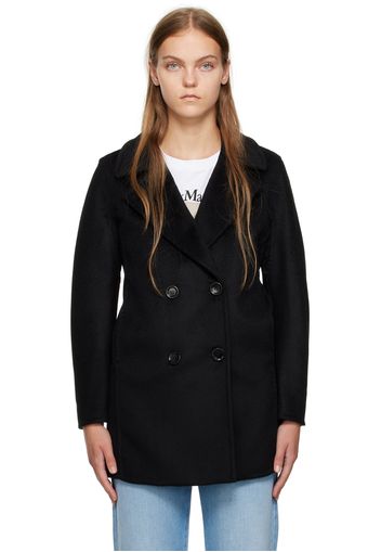 Max Mara Black Double-Breasted Coat