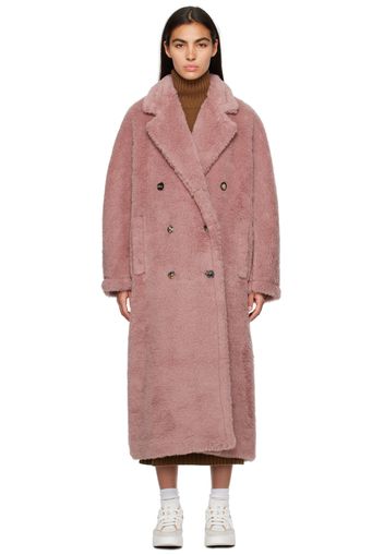 Max Mara Pink Double-Breasted Coat