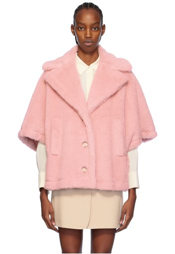 Max Mara Pink Aleggio Faux-Fur Coat