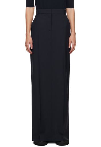 Max Mara Navy Circeo Maxi Skirt