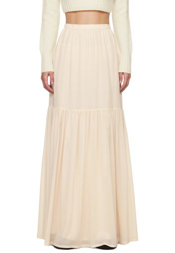 Max Mara Off-White Cafila Maxi Skirt