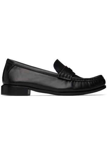 Max Mara Black Leather Loafers