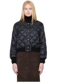 Max Mara Black The Cube Quilted Reversible Down Bomber Jacket